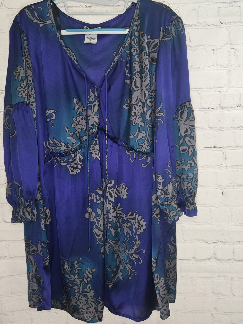 Evolution Y2k Babydoll Milkmaid Sli Ky Satin Whimsygoth FairyGrunge top Sz 2X